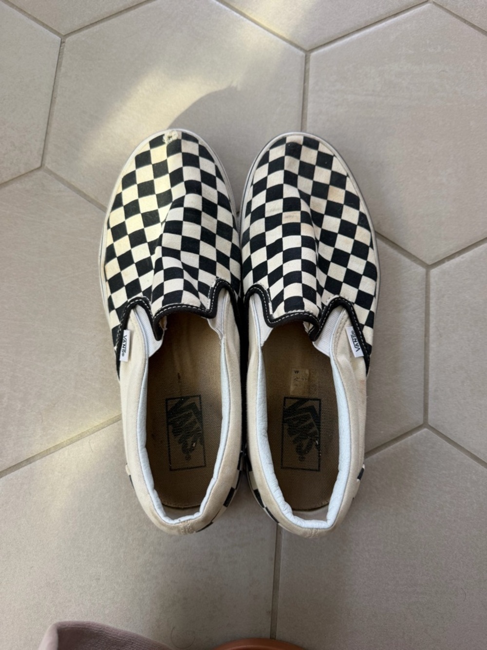 Vans Checkerboard Slip-On Sneakers - Black & White